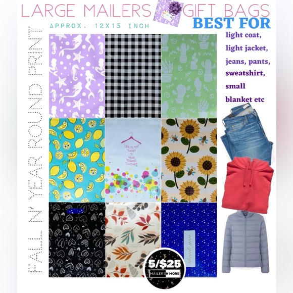 ❤️Bigger Mailers  SELECT OPTION 5/$25 buy 5 sets pay $5 each - Picture 8 of 9
